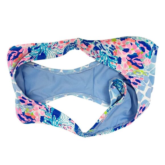 Lilly Pulitzer Pico High Cut Bikini Bottoms in Hidden Treasure Blue - Size 2 - Picture 3 of 4